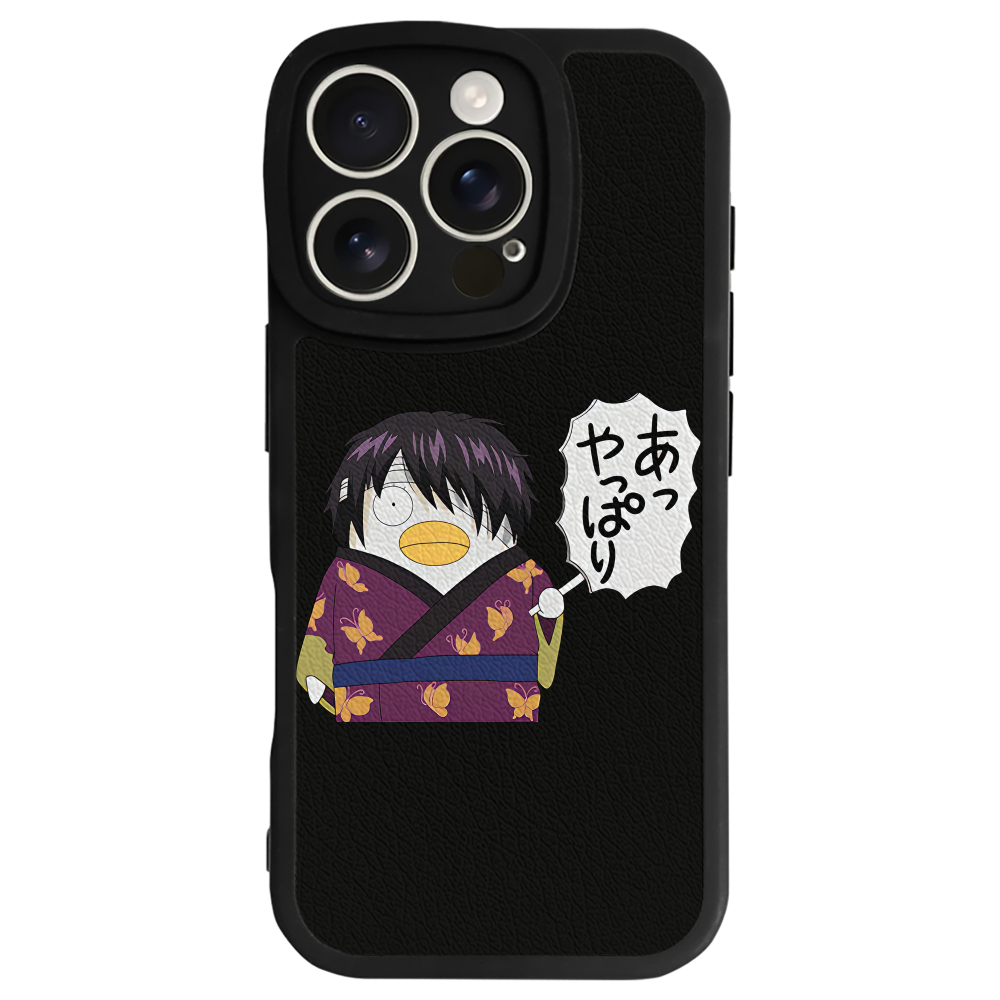 （画像用） ぎんたま 坂田銀時（さかたぎんとき） 神楽 志村新八（しむら しんぱち） GINTAMA Sakata Gintoki Kagura Shimura Shinpachi 【iPhone 16シリーズ対応】シリコンスマホケース（レザー調） 材質：シリコン